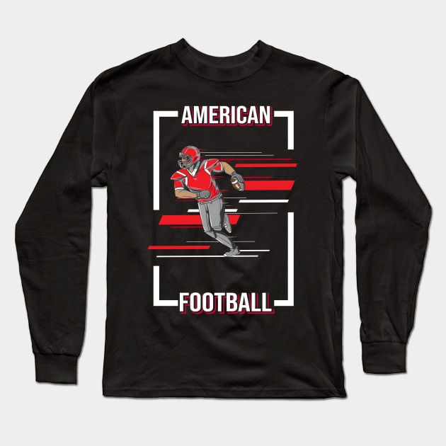 American Football Speed Player Long Sleeve T-Shirt by Shirtbubble